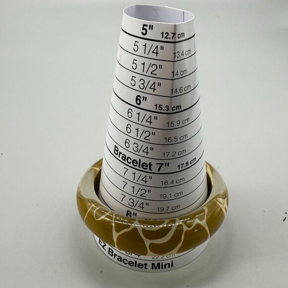 Vintage Green Animal Print Giraffe Acrylic Bangle Bracelet 80s Retro - Picture 5 of 5